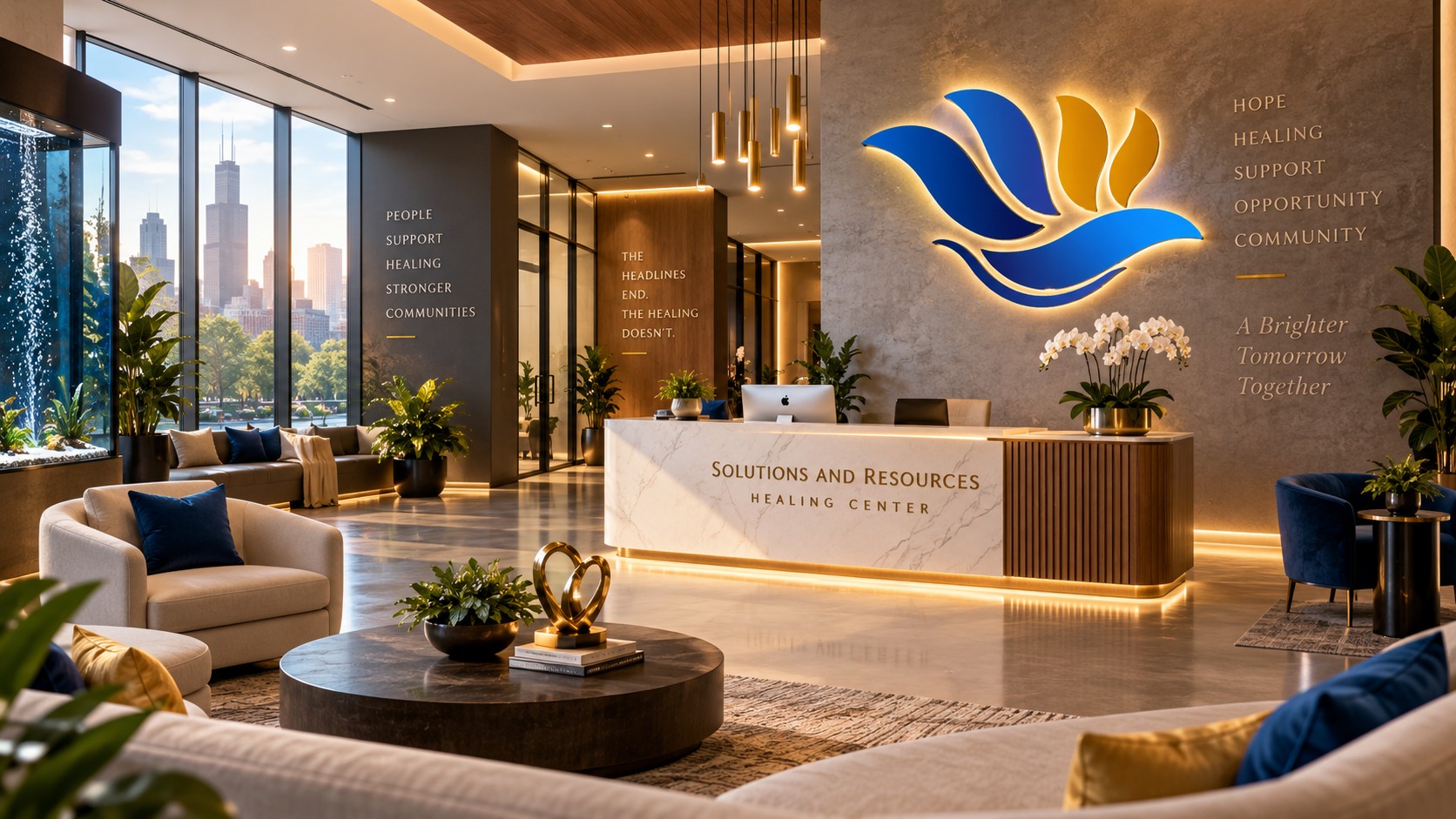 Planned Healing Center concept visualization.
